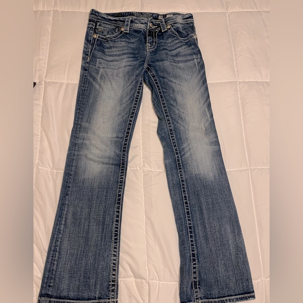 MISS ME JE5386ER EASY BOOT BLING JEANS          SIZE 7